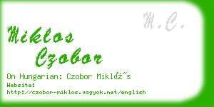 miklos czobor business card